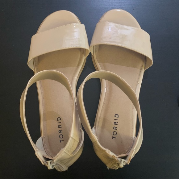 Torrid Size 12.5 Nude Wedges - Picture 2 of 7